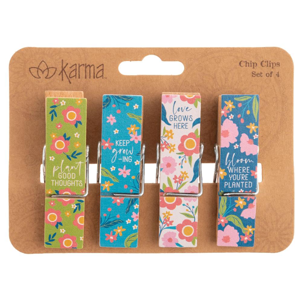 karma gifts Floral Chip Clips