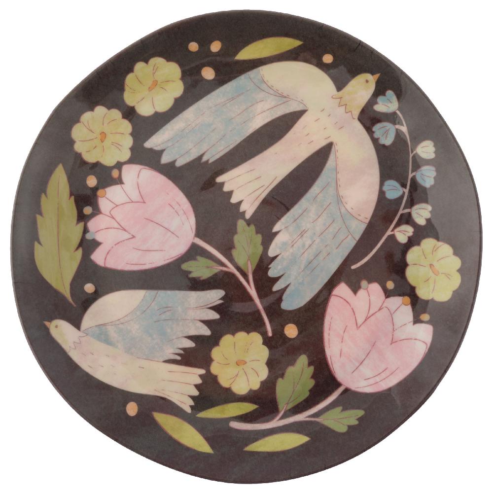 Karma Gifts Folklore Birds Melamine Salad Plates