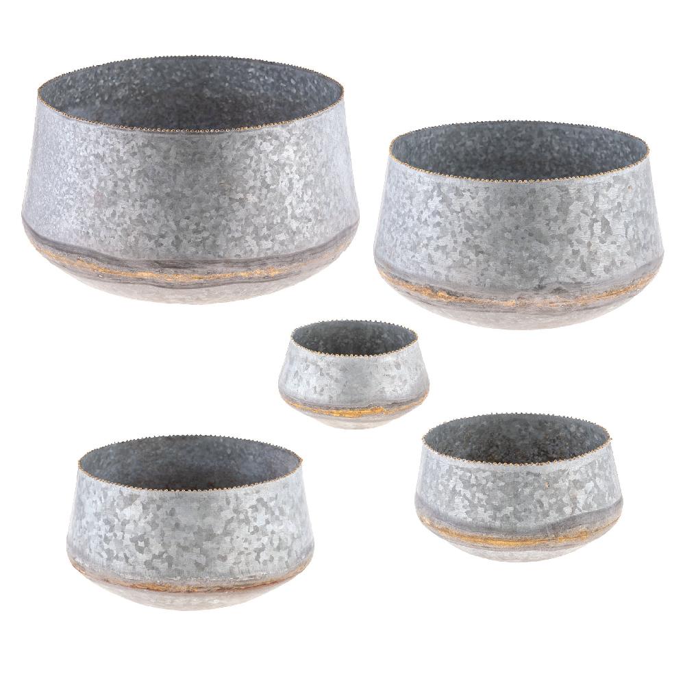Karma Gifts Galvanized Beaded Planters