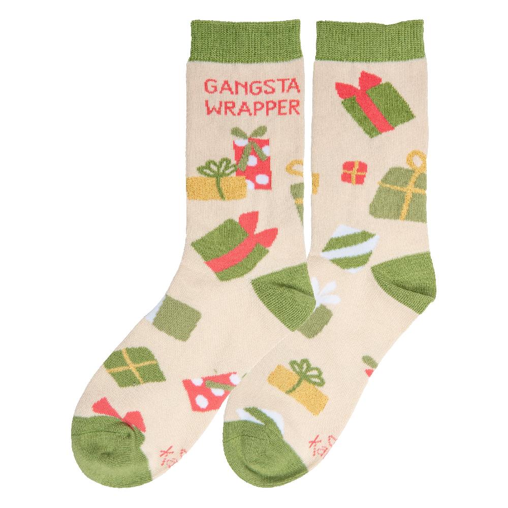 Karma Gifts Gangsta Wrapper Holiday Socks