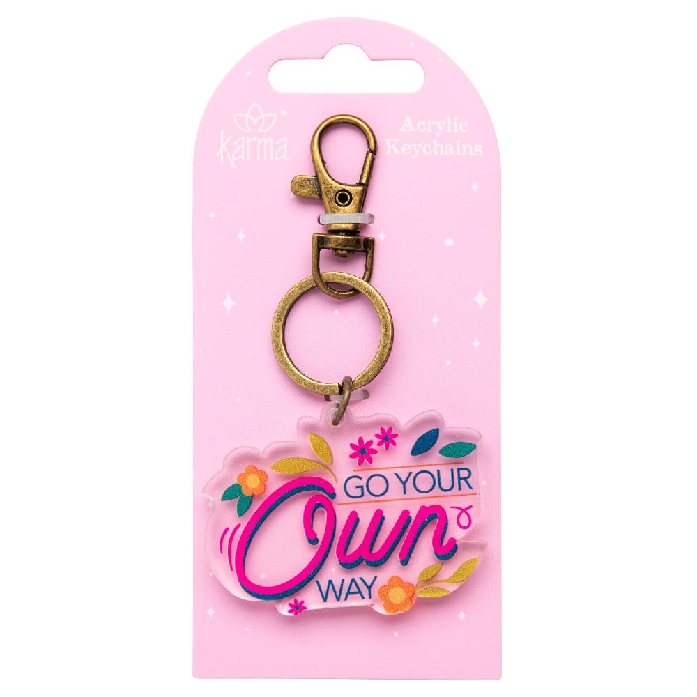 karma gifts Go Your Own Way Acrylic Keychains