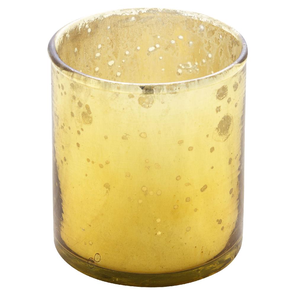 karma gifts Gold 3" Mercury Glass Votive