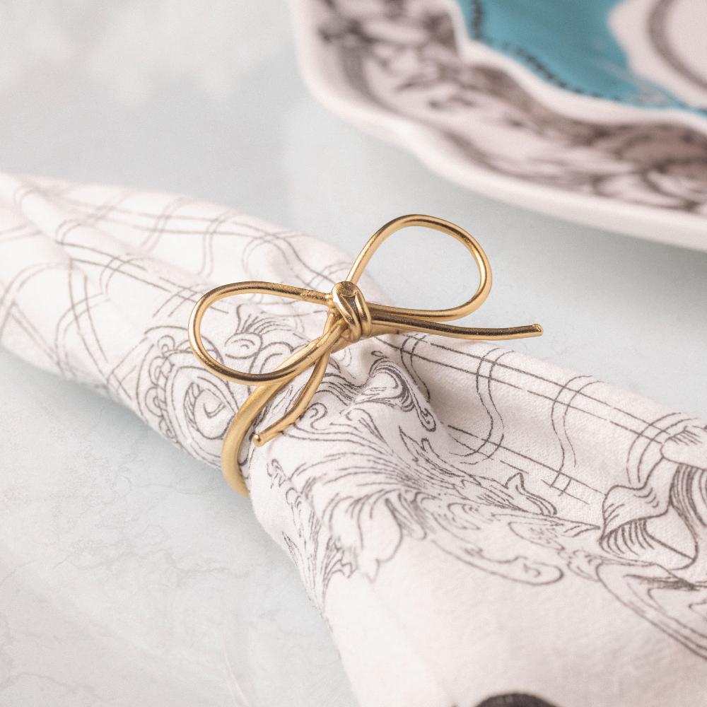 Karma Gifts Gold Bow Napkin Rings