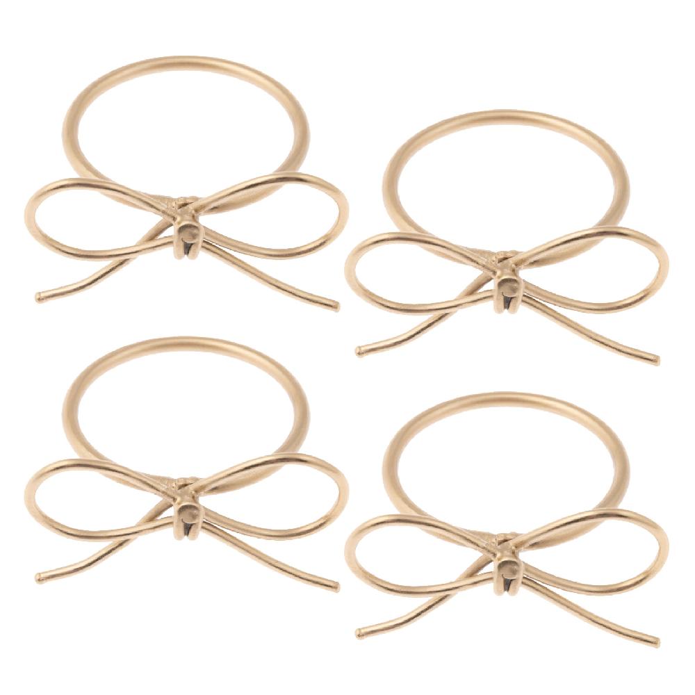 karma gifts Gold Bow Napkin Rings