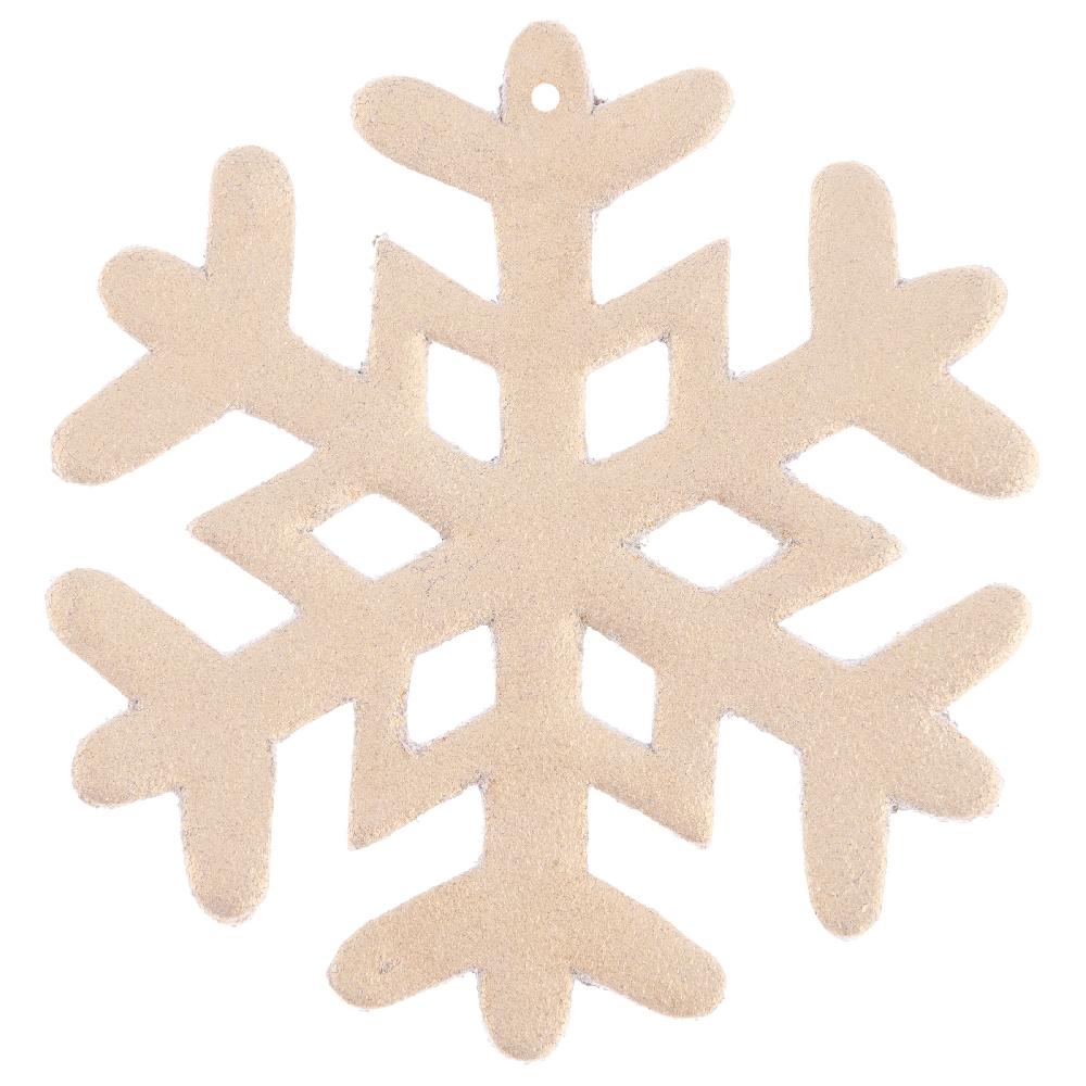 Karma Gifts Gold Leather Snowflake Ornaments