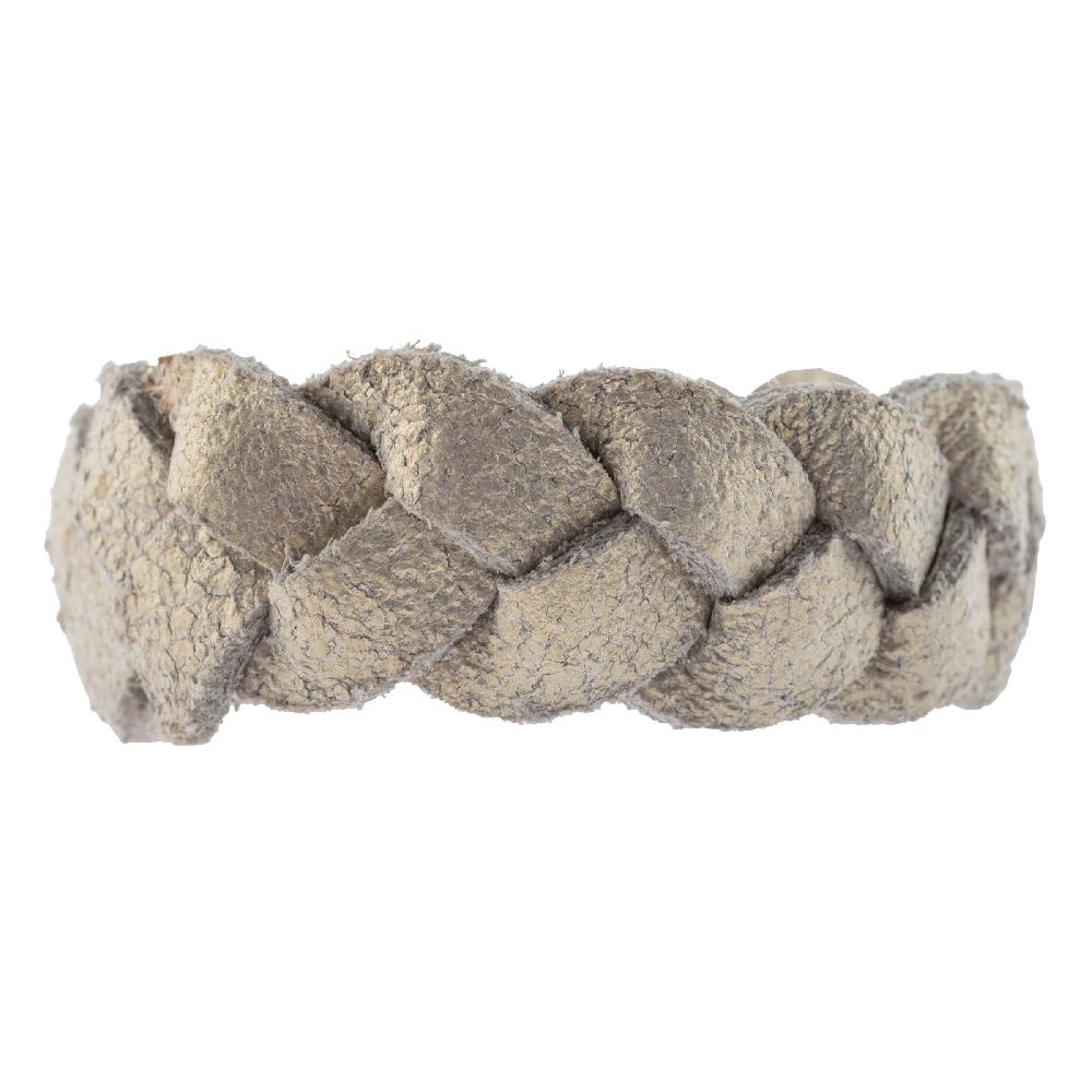 Karma Gifts Gold Leather Woven Napkin Rings