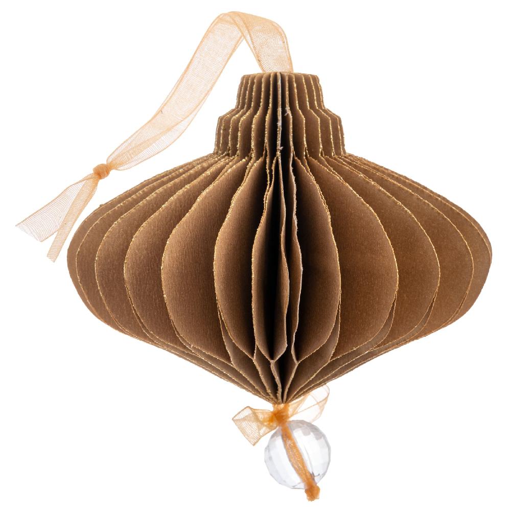 karma gifts Gold Traditional Drop Paper Ornament