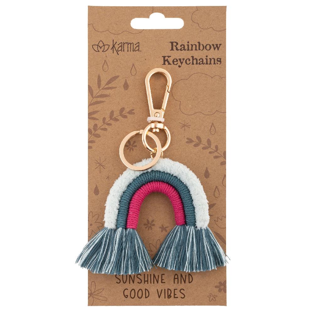 Karma Gifts Good Vibes Rainbow Keychain