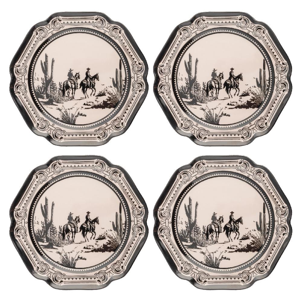 karma gifts Gothic Cowboy Melamine Salad Plates