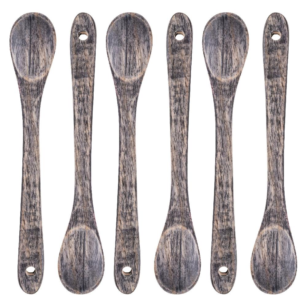 Karma Gifts Gray Set Of 6 Wood Tasting Spoons