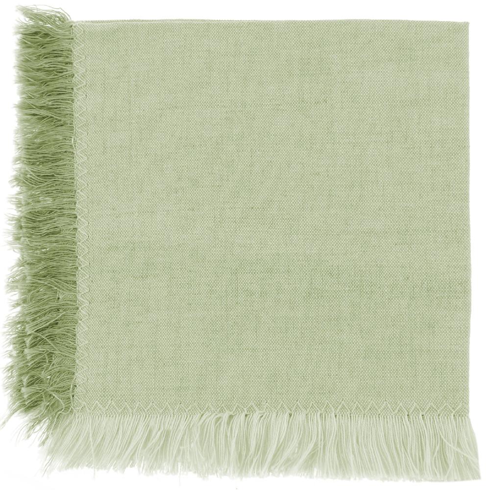 karma gifts Green Fringed Cocktail Napkins Set