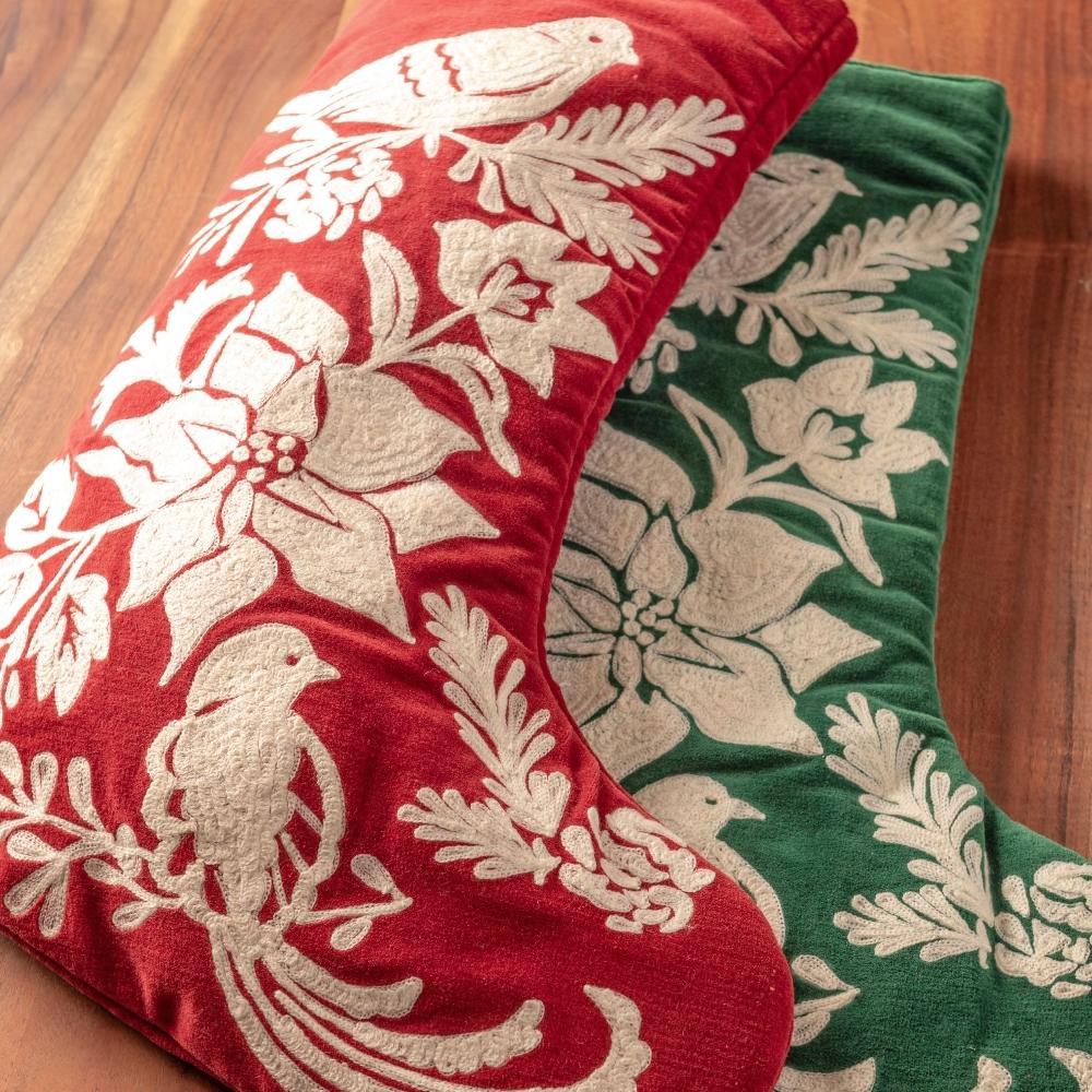 Karma Gifts Green Toile Stocking