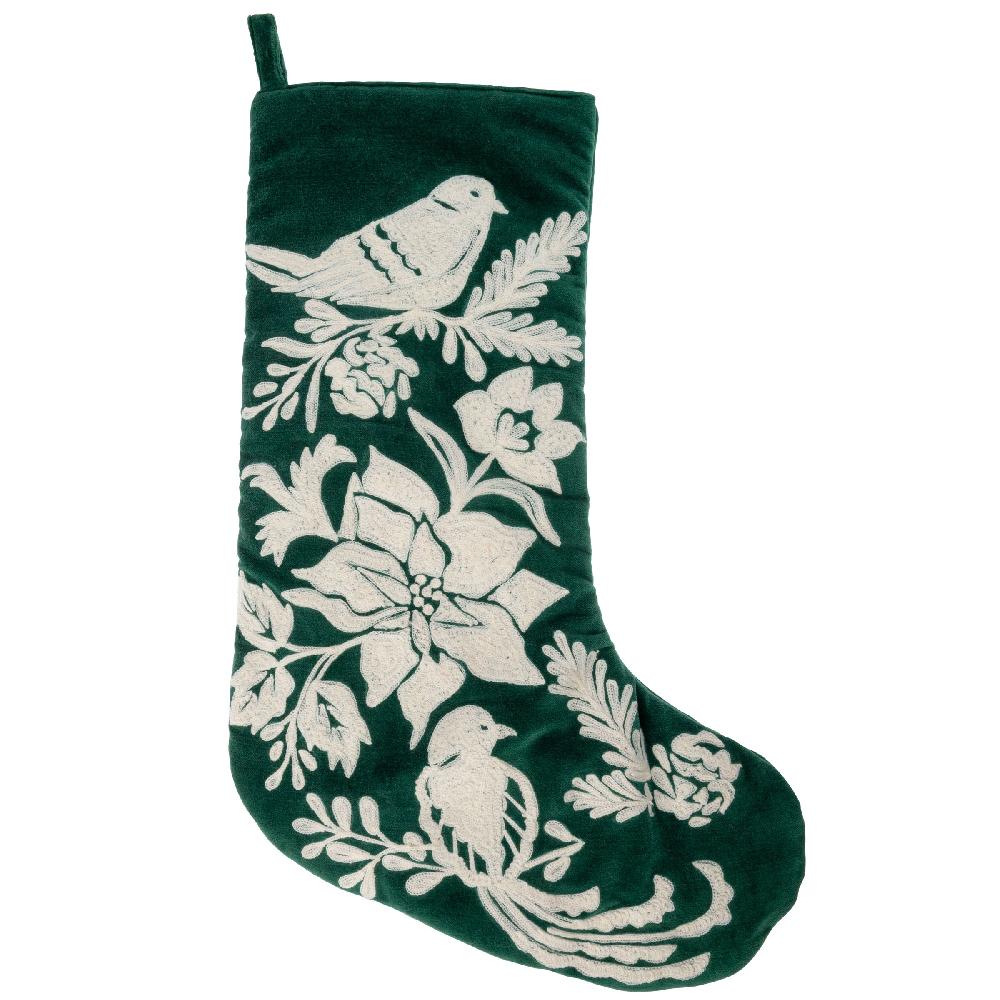 karma gifts Green Toile Stocking