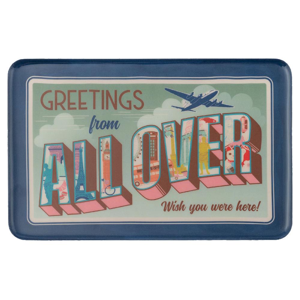 karma gifts Greetings Large Rectangle Enamel Trays