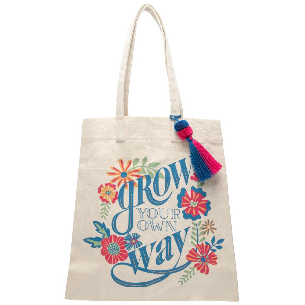 karma gifts Grow Your Own Way Canvas Tote Bag