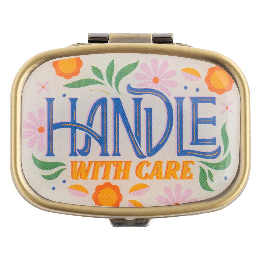 Karma Gifts Handle With Care Small Metal Pill Case