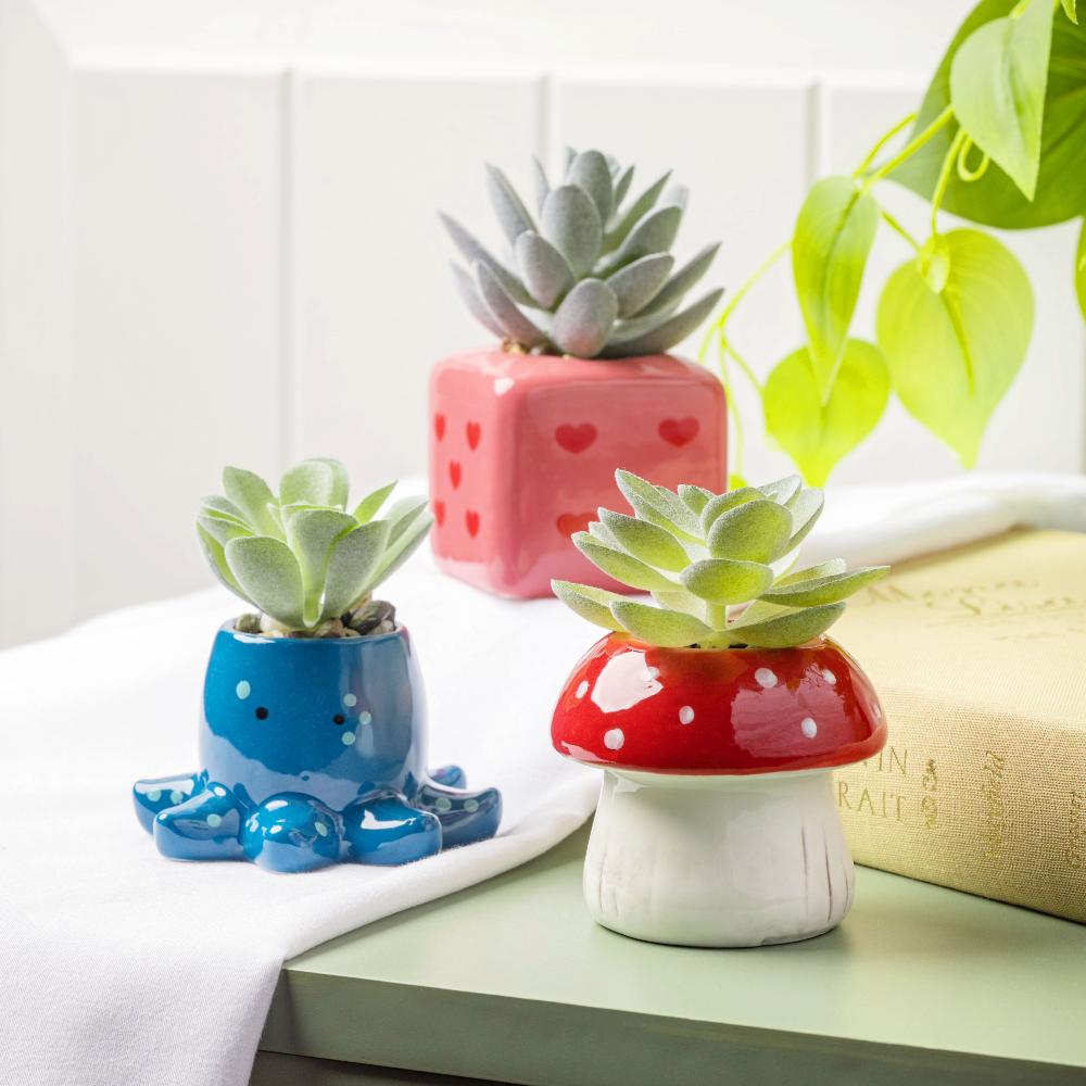 Karma Gifts Heart Dice Shaped Succulent Pot