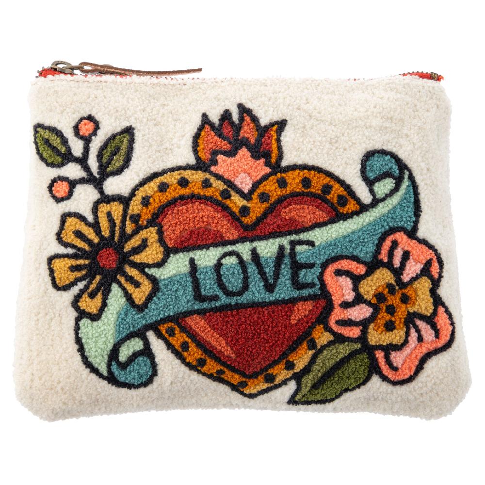 karma gifts Heart Embroidered Carry All