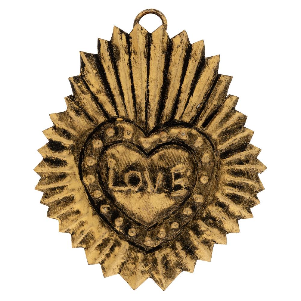 karma gifts Heart Sm Flat Metal Ornament