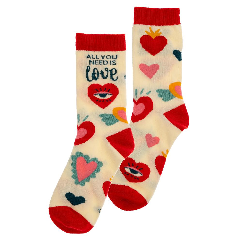 karma gifts Hearts Crew Socks