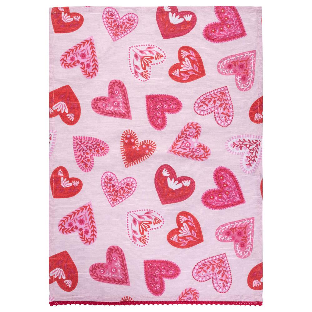 Karma Gifts Hearts Eclectic Tea Towel