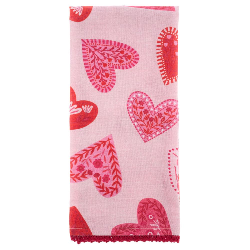 Karma Gifts Hearts Eclectic Tea Towel