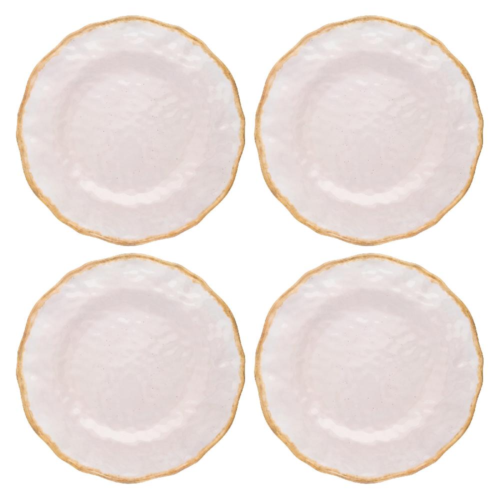 karma gifts Heirloom Cream Melamine Dinner Plates