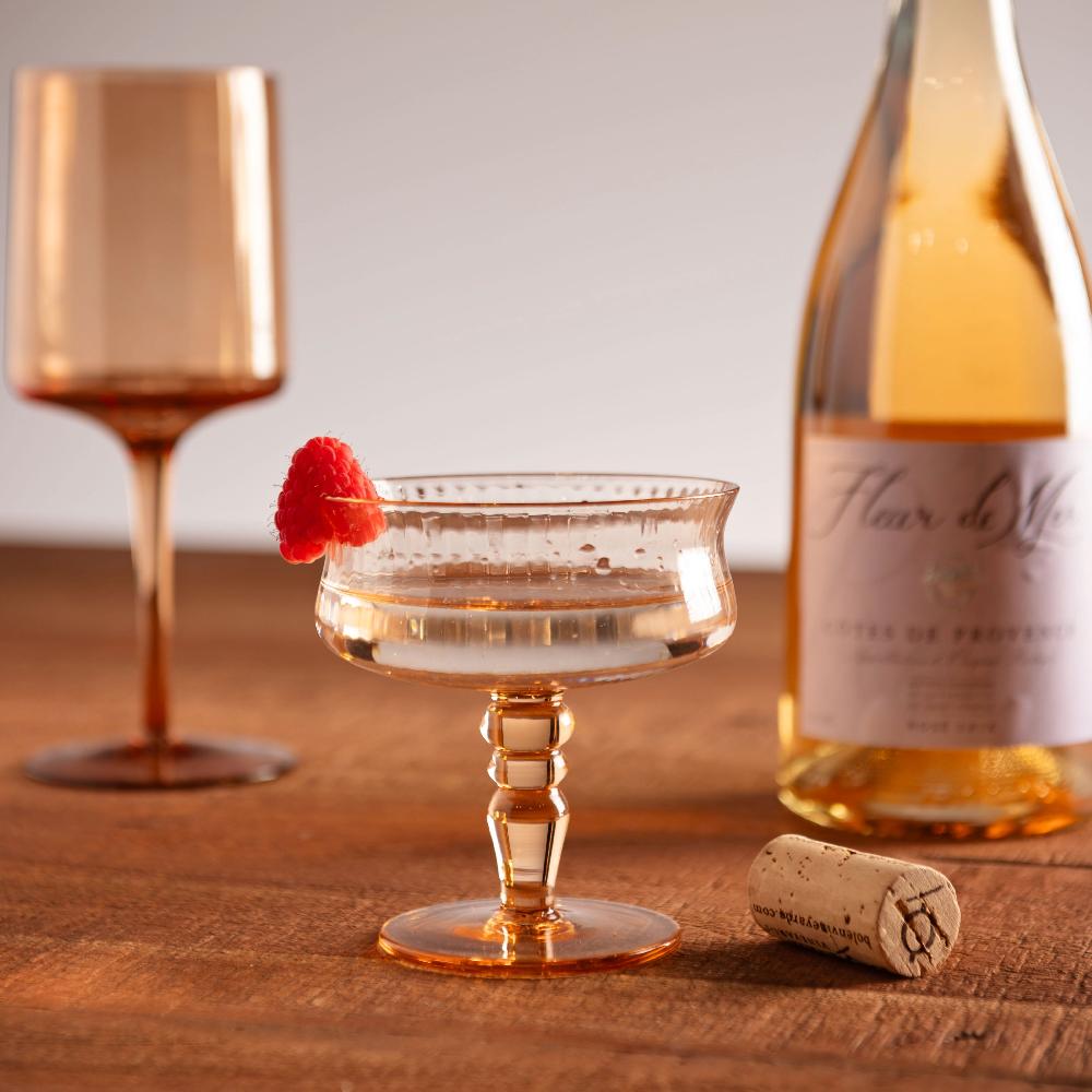 Karma Gifts Heirloom Rose Vintage Coupe Glass