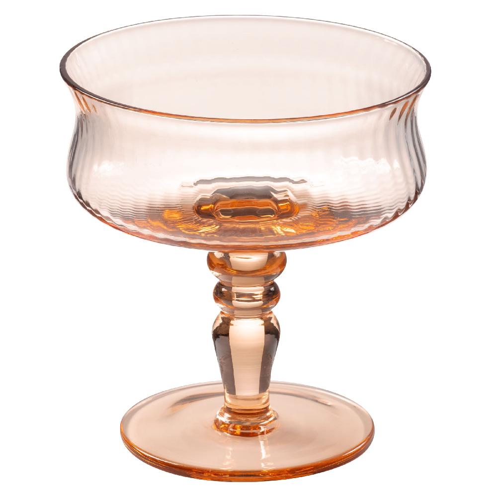 karma gifts Heirloom Rose Vintage Coupe Glass