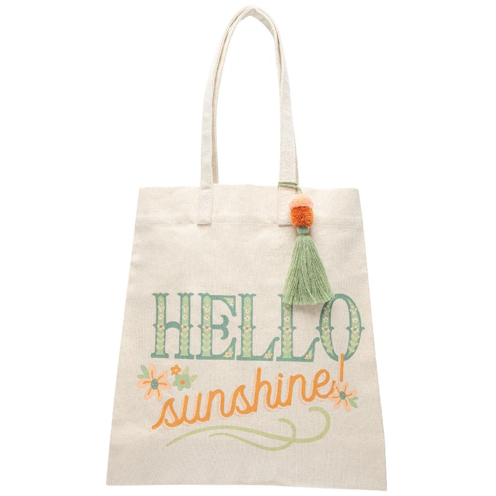 karma gifts Hello Sunshine Canvas Tote Bag