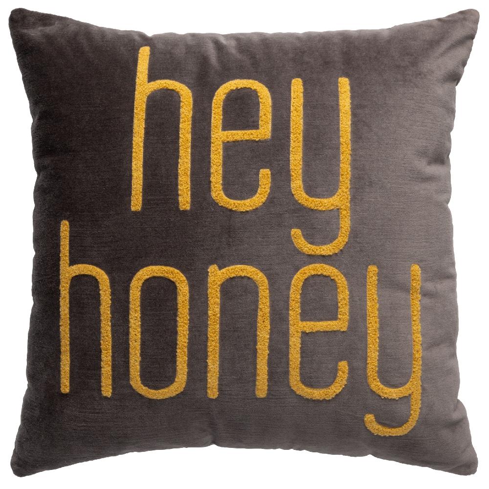 karma gifts Hey Honey Square Velvet Pillow