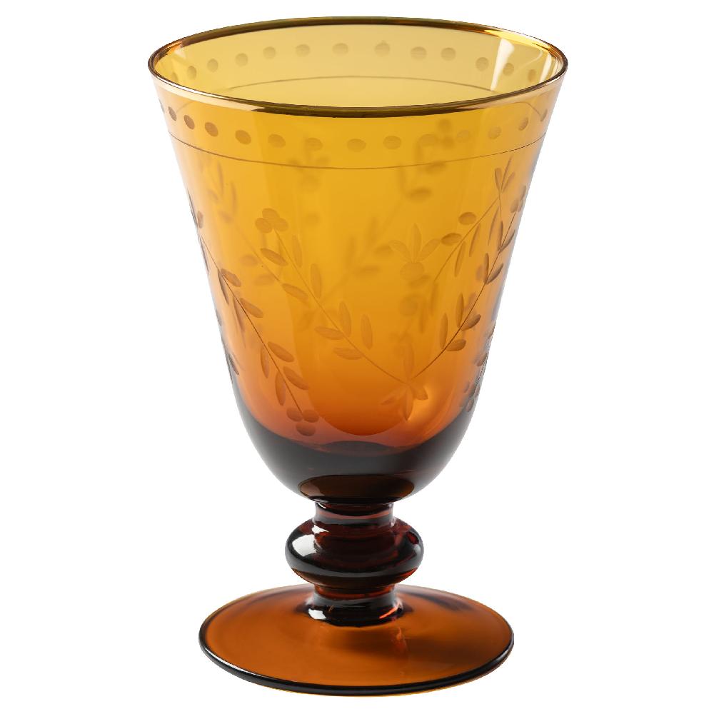 karma gifts Honey Gold Etched Wine Glass