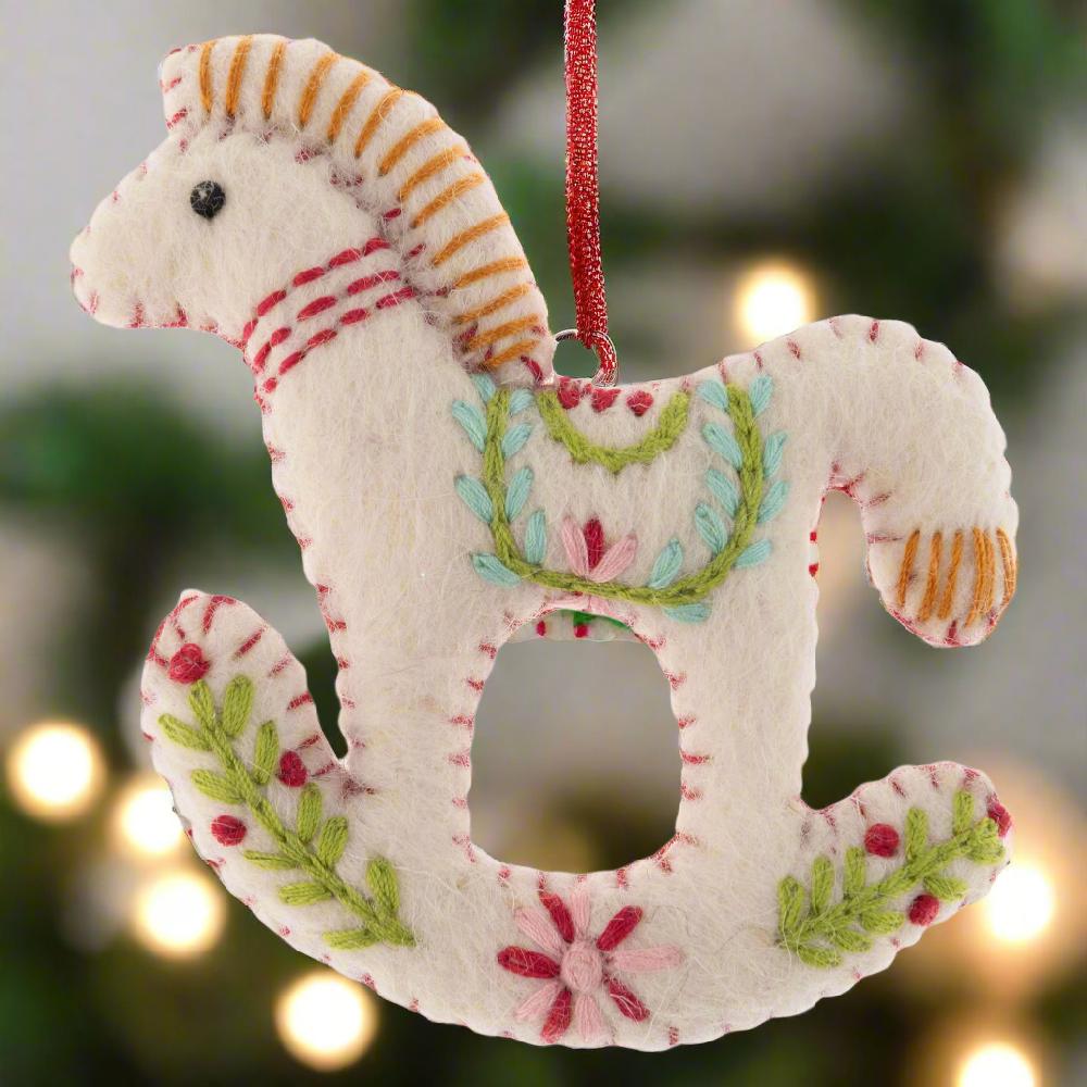 Karma Gifts Horse Scandi Felted Ornament