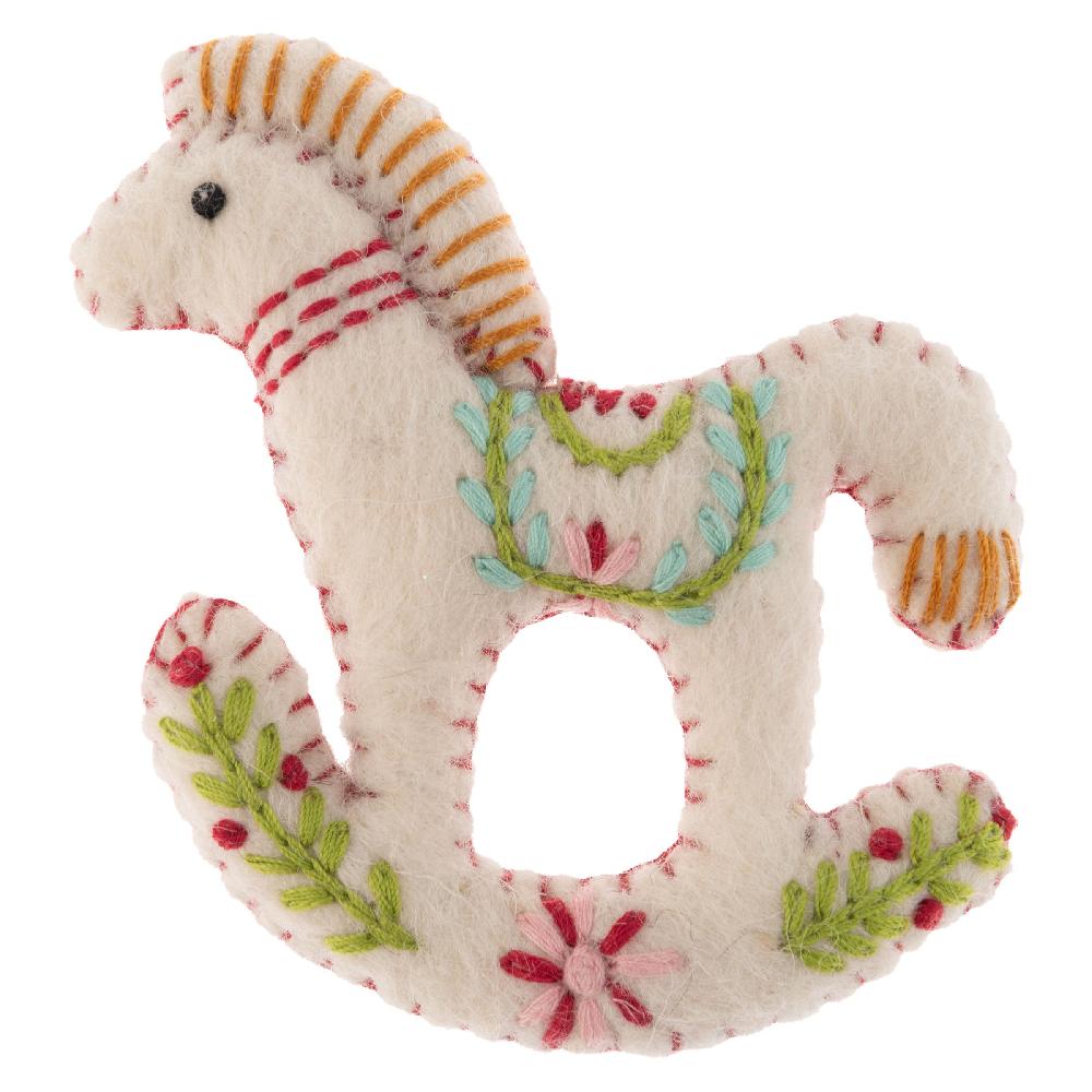 karma gifts Horse Scandi Felted Ornament