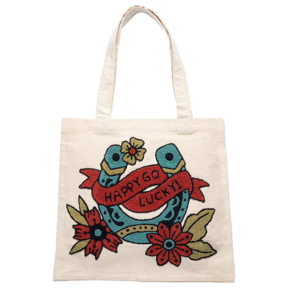 karma gifts Horseshoe Embroidered Canvas Tote