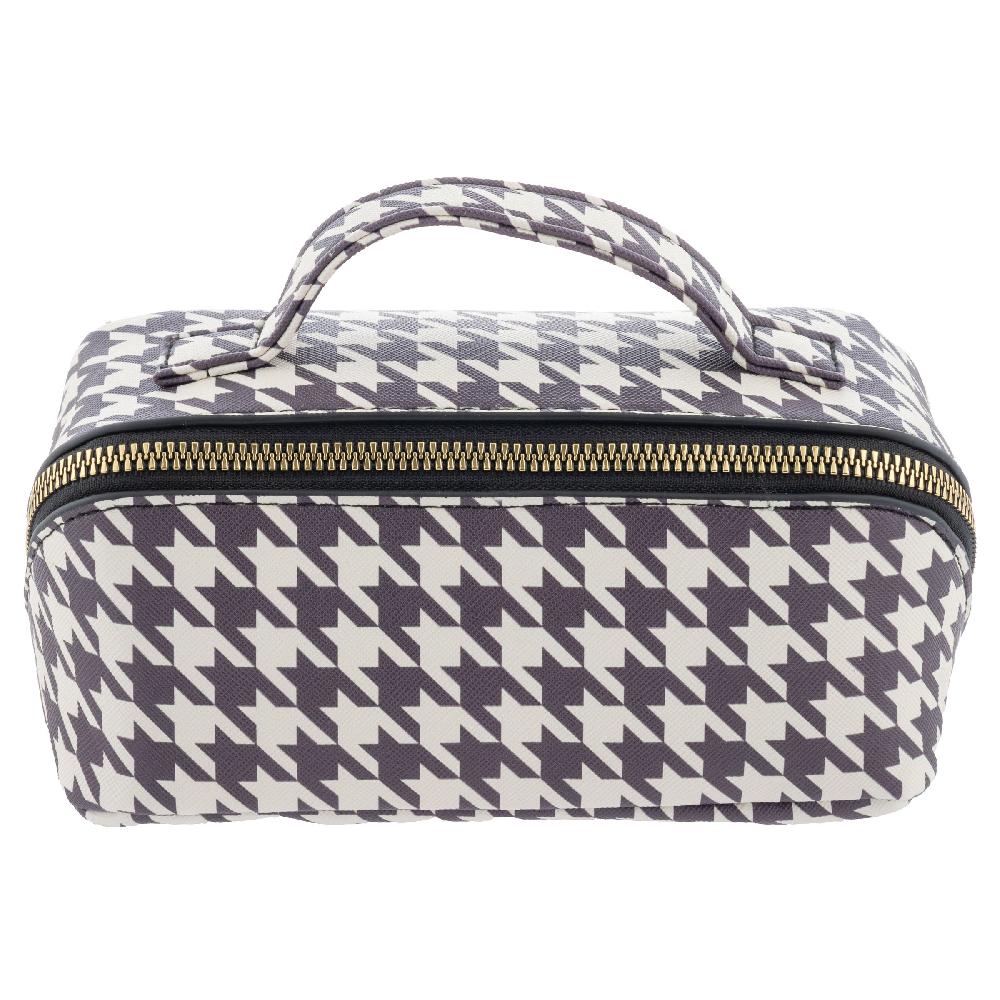 karma gifts Houndstooth Mini Zip Cosmetic Bags