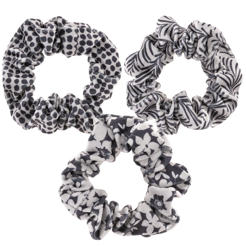 karma gifts Ink Floral Velvet Scrunchies - 3 Pack