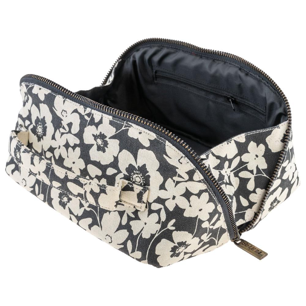 Karma Gifts Ink Floral Zip Cosmetic Bag