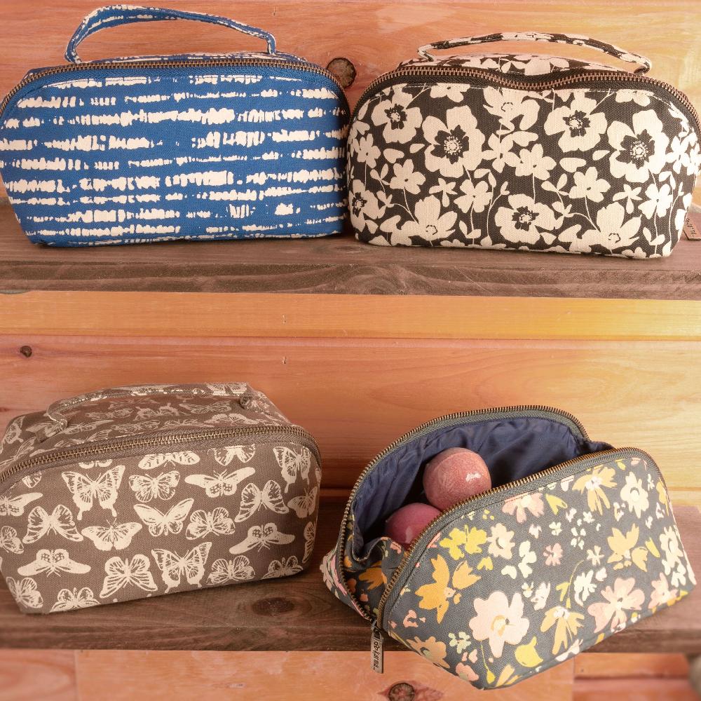 Karma Gifts Ink Floral Zip Cosmetic Bag