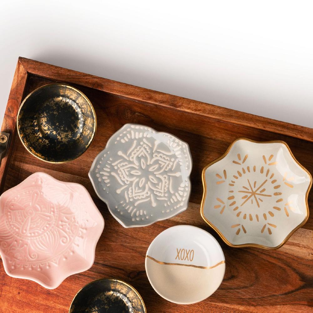 Karma Gifts Iridescent Large Shaped Trinket Trays