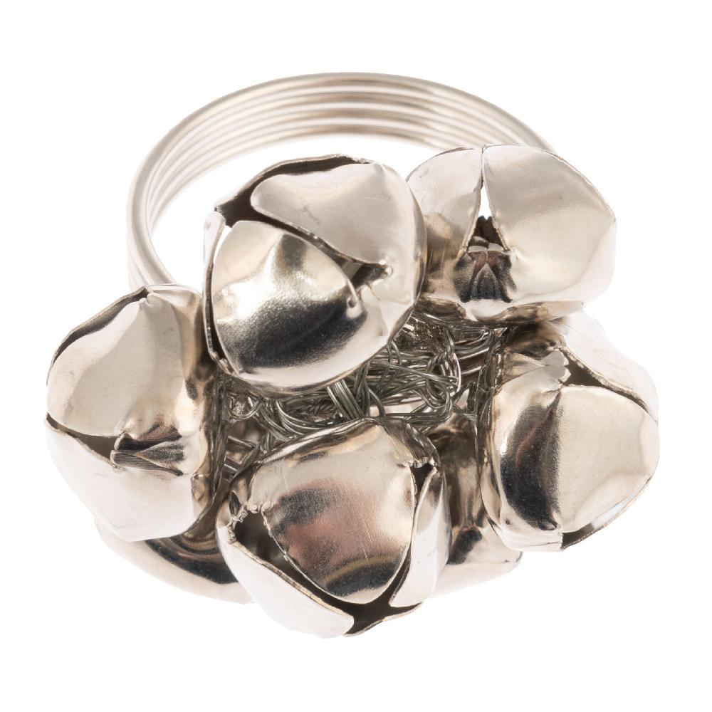 karma gifts Jingle Bells Silver Napkin Rings