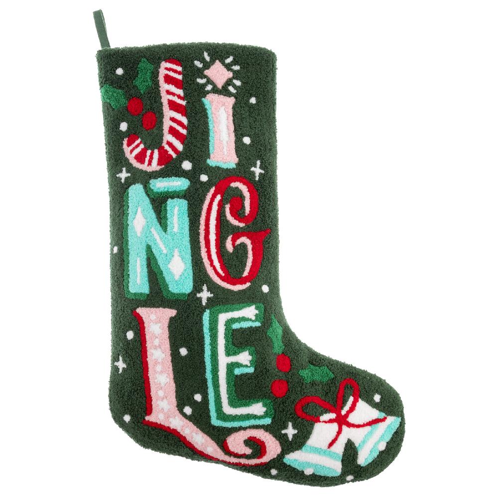 karma gifts Jingle Embroidered Stocking