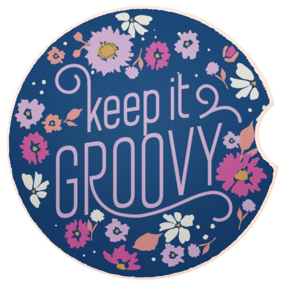 Karma Gifts Keep It Groovy Car Coasters