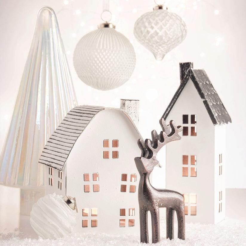 Karma Gifts Large Espresso Metal Reindeer Statue