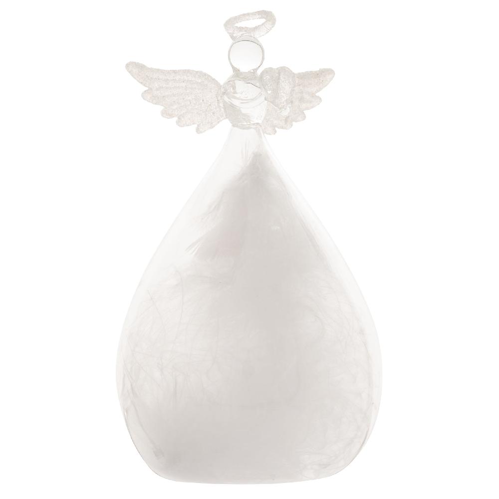 Karma Gifts Large Feather Angel Glass Ornament