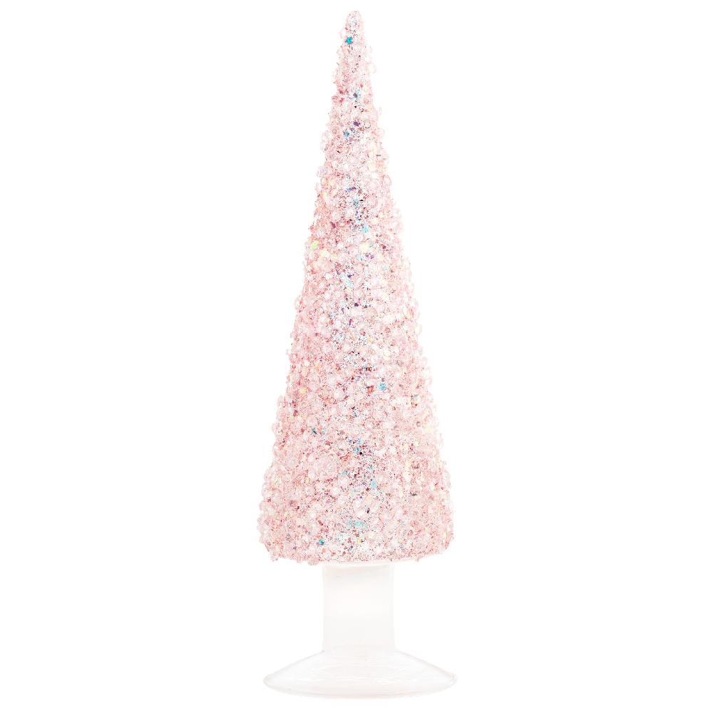 Karma Gifts Large Pink Glitter Glass Tree