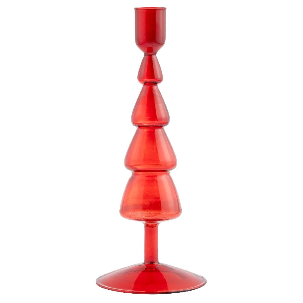 Karma Gifts Large Red Tree Glass Candle Holder