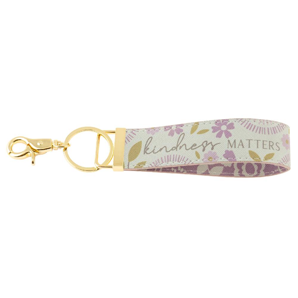 karma gifts Lavender Floral Loop Keychains