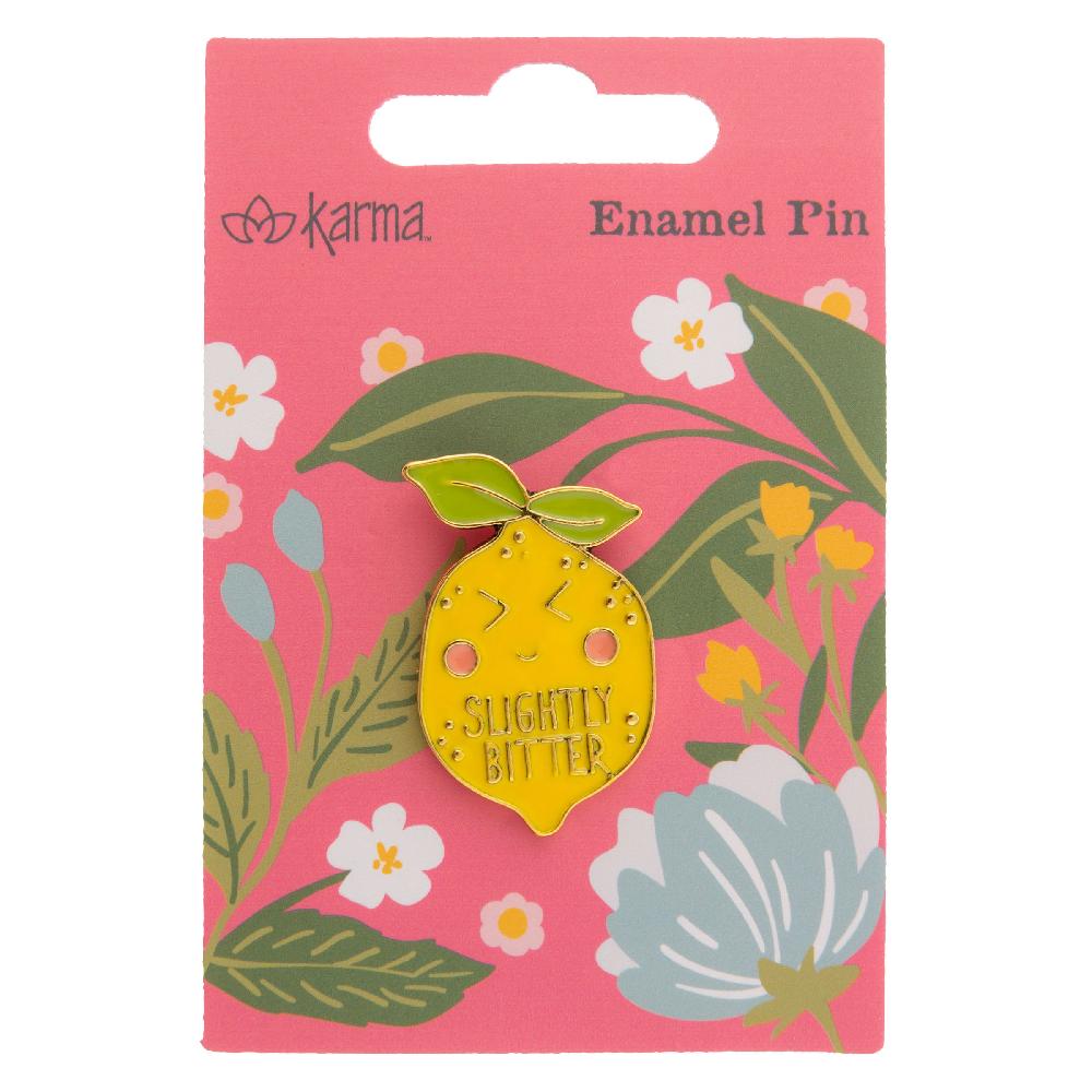 karma gifts Lemon Enamel Pins