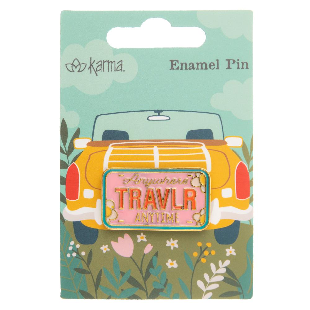 karma gifts License Plate Enamel Pins